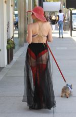 PHOEBE PRICE in Superwoman Costume Out in Beverly Hills 07/16/2018
