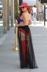 PHOEBE PRICE in Superwoman Costume Out in Beverly Hills 07/16/2018