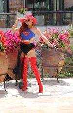 PHOEBE PRICE in Superwoman Costume Out in Beverly Hills 07/16/2018