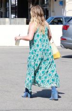 Pregnant HILARY DIFF Leaves Alfreds Cafe in Studio City 07/13/2018
