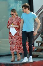 Pregnant HILARY DUFF and Matthew Koma Kissing in Studio City 07/12/2018