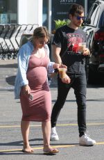 Pregnant HILARY DUFF and Matthew Koma Out in Beverly Hills 07/20/2018