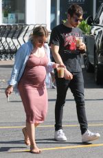 Pregnant HILARY DUFF and Matthew Koma Out in Beverly Hills 07/20/2018