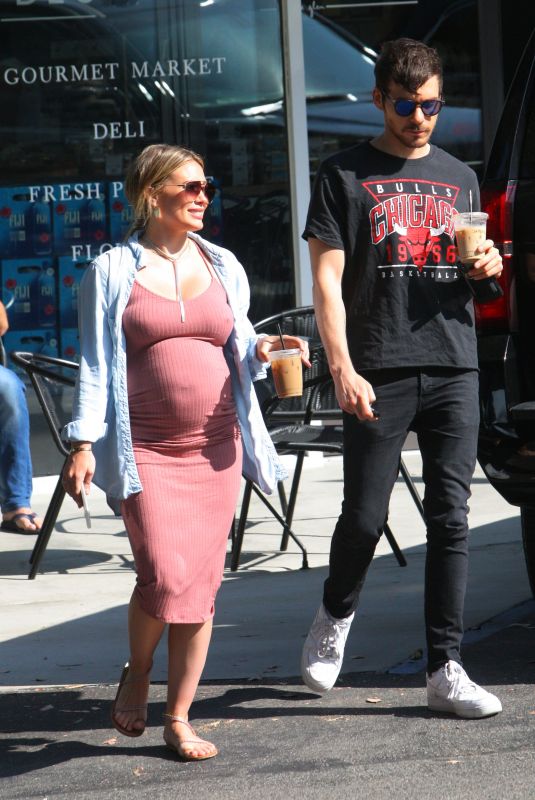 Pregnant HILARY DUFF and Matthew Koma Out in Beverly Hills 07/20/2018