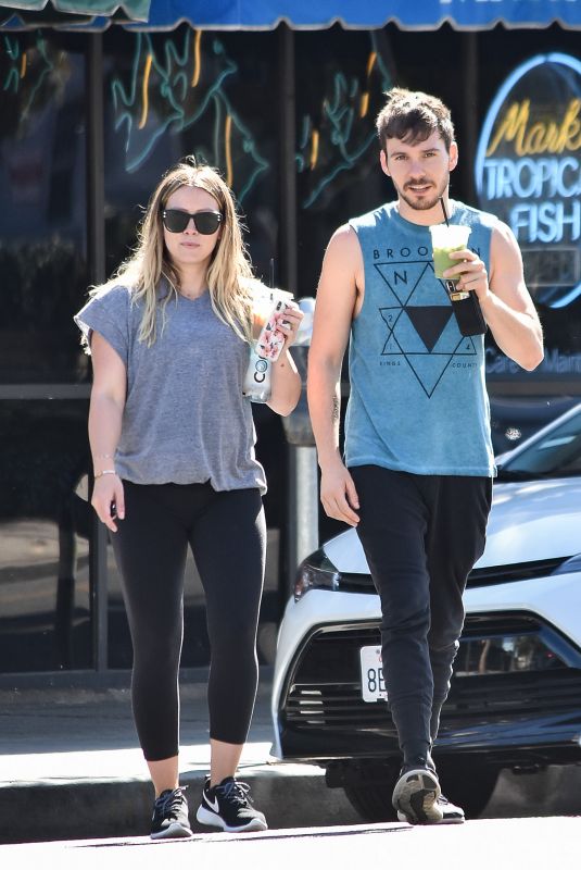 Pregnant HILARY DUFF and Matthew Koma Out in Los Angeles 07/23/2018