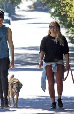 Pregnant HILARY DUFF and Matthew Koma Out with Their Dog in Los Angeles 07/16/2018