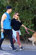 Pregnant HILARY DUFF and Matthew Koma Out with Their Dog in Los Angeles 07/16/2018