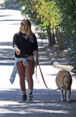 Pregnant HILARY DUFF and Matthew Koma Out with Their Dog in Los Angeles 07/16/2018