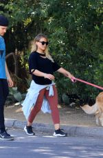 Pregnant HILARY DUFF and Matthew Koma Out with Their Dog in Los Angeles 07/16/2018