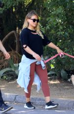 Pregnant HILARY DUFF and Matthew Koma Out with Their Dog in Los Angeles 07/16/2018