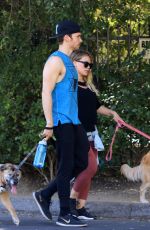 Pregnant HILARY DUFF and Matthew Koma Out with Their Dog in Los Angeles 07/16/2018
