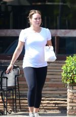 Pregnant HILARY DUFF Leaves a Bakery in Los Angeles 07/27/2018