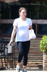 Pregnant HILARY DUFF Leaves a Bakery in Los Angeles 07/27/2018