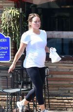 Pregnant HILARY DUFF Leaves a Bakery in Los Angeles 07/27/2018