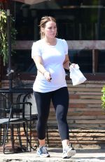 Pregnant HILARY DUFF Leaves a Bakery in Los Angeles 07/27/2018