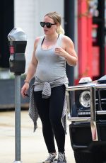 Pregnant HILARY DUFF Leaves a Gym in Los Angeles 07/07/2018