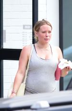 Pregnant HILARY DUFF Leaves a Gym in Los Angeles 07/07/2018