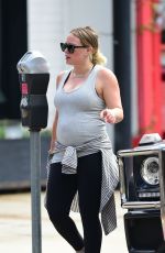 Pregnant HILARY DUFF Leaves a Gym in Los Angeles 07/07/2018