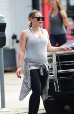 Pregnant HILARY DUFF Leaves a Gym in Los Angeles 07/07/2018