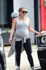 Pregnant HILARY DUFF Leaves a Gym in Los Angeles 07/07/2018