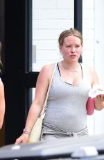 Pregnant HILARY DUFF Leaves a Gym in Los Angeles 07/07/2018