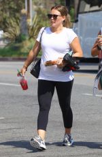 Pregnant HILARY DUFF Leaves Cycle House in Studio City 07/27/2018