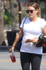 Pregnant HILARY DUFF Leaves Cycle House in Studio City 07/27/2018