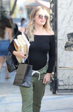 Pregnant HILARY DUFF Leaves Nine Zero One Salon in Hollywood 07/26/2018