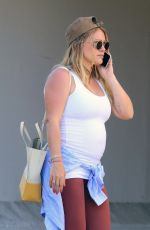 Pregnant HILARY DUFF Out and About in Los Angeles 07/06/2018