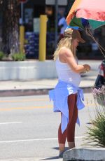 Pregnant HILARY DUFF Out and About in Los Angeles 07/06/2018