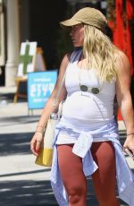 Pregnant HILARY DUFF Out and About in Los Angeles 07/06/2018