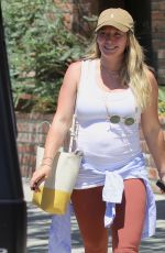 Pregnant HILARY DUFF Out and About in Los Angeles 07/06/2018