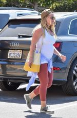 Pregnant HILARY DUFF Out and About in Los Angeles 07/06/2018