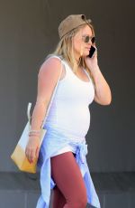 Pregnant HILARY DUFF Out and About in Los Angeles 07/06/2018