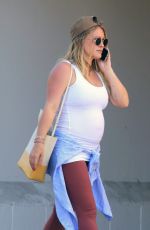 Pregnant HILARY DUFF Out and About in Los Angeles 07/06/2018