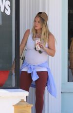 Pregnant HILARY DUFF Out and About in Los Angeles 07/06/2018