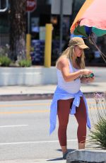 Pregnant HILARY DUFF Out and About in Los Angeles 07/06/2018