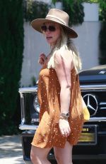 Pregnant HILARY DUFF Out for Lunch in Beverly Hills 07/19/2018