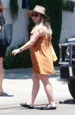 Pregnant HILARY DUFF Out for Lunch in Beverly Hills 07/19/2018