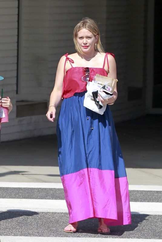 Pregnant HILARY DUFF Out in Beverly Hills 07/19/2018