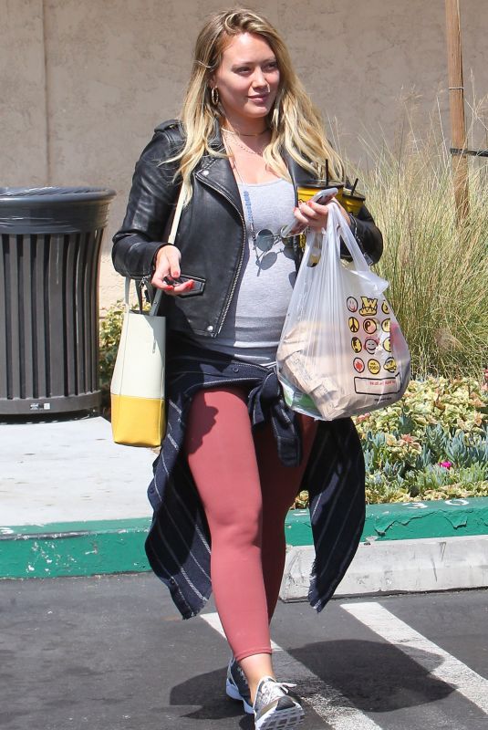 Pregnant HILARY DUFF Out in Los Angeles 07/04/2018