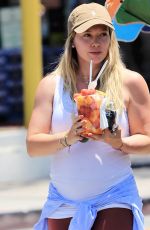 Pregnant HILARY DUFF Out in Los Angeles 07/08/2018