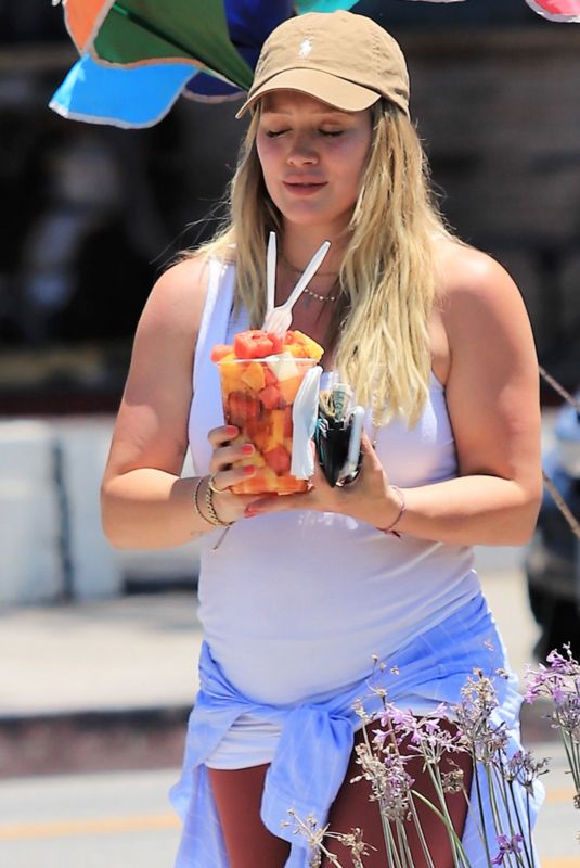 Pregnant HILARY DUFF Out in Los Angeles 07/08/2018