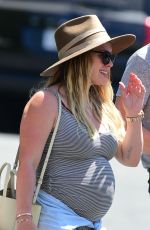 Pregnant HILARY DUFF Out in Los Angeles 07/22/2018