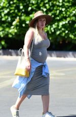 Pregnant HILARY DUFF Out in Los Angeles 07/22/2018