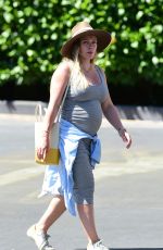 Pregnant HILARY DUFF Out in Los Angeles 07/22/2018