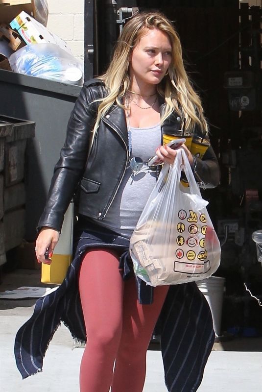 Pregnant HILARY DUFF Out in Studio City 07/03/2018