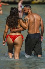 Pregnant MALIN ANDERSSON in Bikini and Tom Kemp on the Beach in Spain 07/23/2018