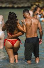 Pregnant MALIN ANDERSSON in Bikini and Tom Kemp on the Beach in Spain 07/23/2018