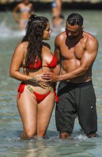 Pregnant MALIN ANDERSSON in Bikini and Tom Kemp on the Beach in Spain 07/23/2018